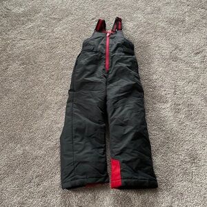 Swiss Tech Black & Red Snow Bib SIZE XS – Insulated Winter Overalls